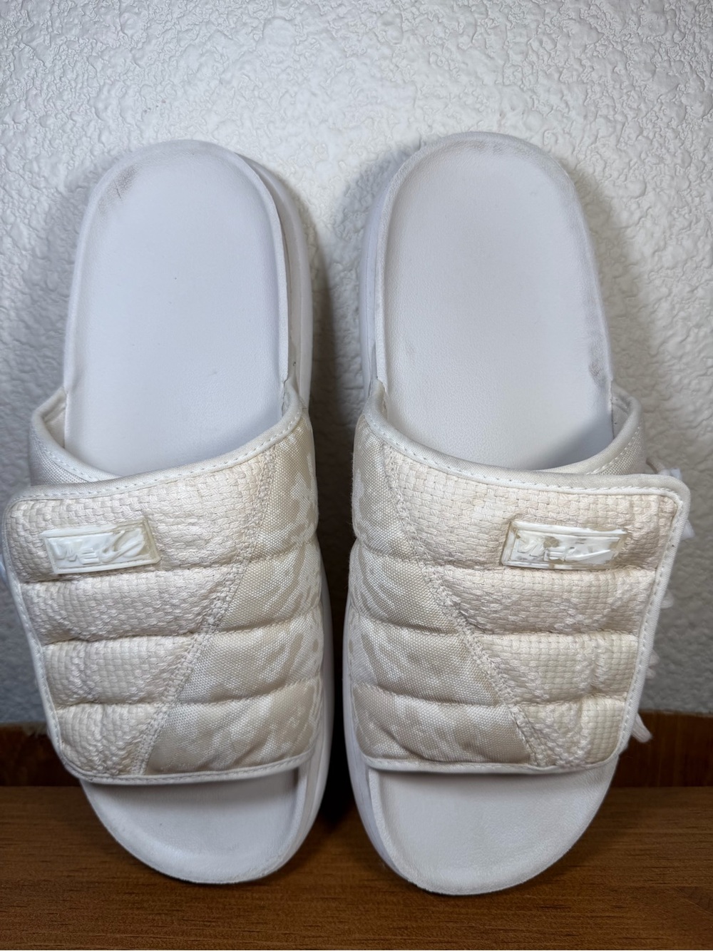 Nike Men’s White Quilted Slide Sandals